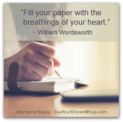 Heart-centered writing for soul-inspired authors Marianne Soucy Give Your Dream Wings 2 shadow